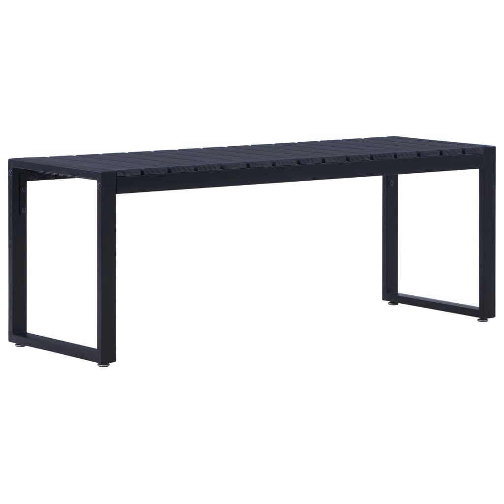 foto del prodotto vidaxl panchina da giardino 120,5 cm in pannello ps nero