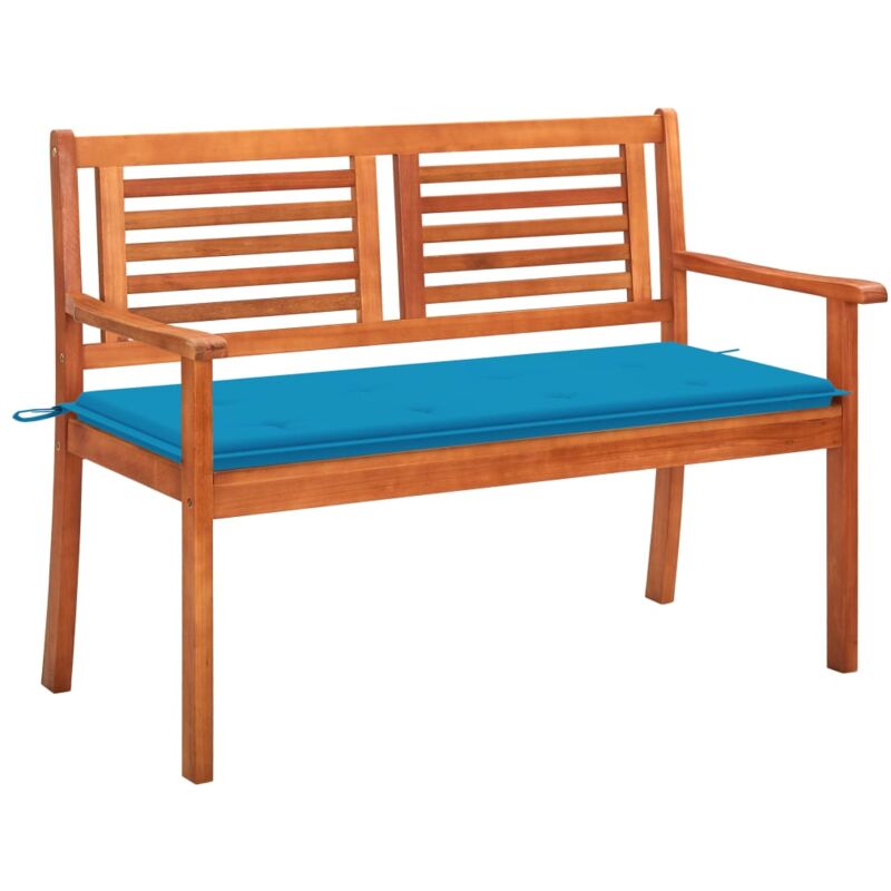 foto del prodotto vidaxl panchina da giardino 2posti e cuscino 120cm massello eucalipto