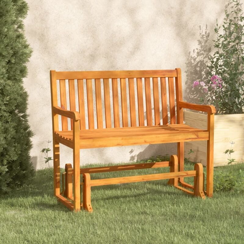 foto del prodotto vidaxl panchina da giardino a dondolo 110 cm legno massello d acacia
