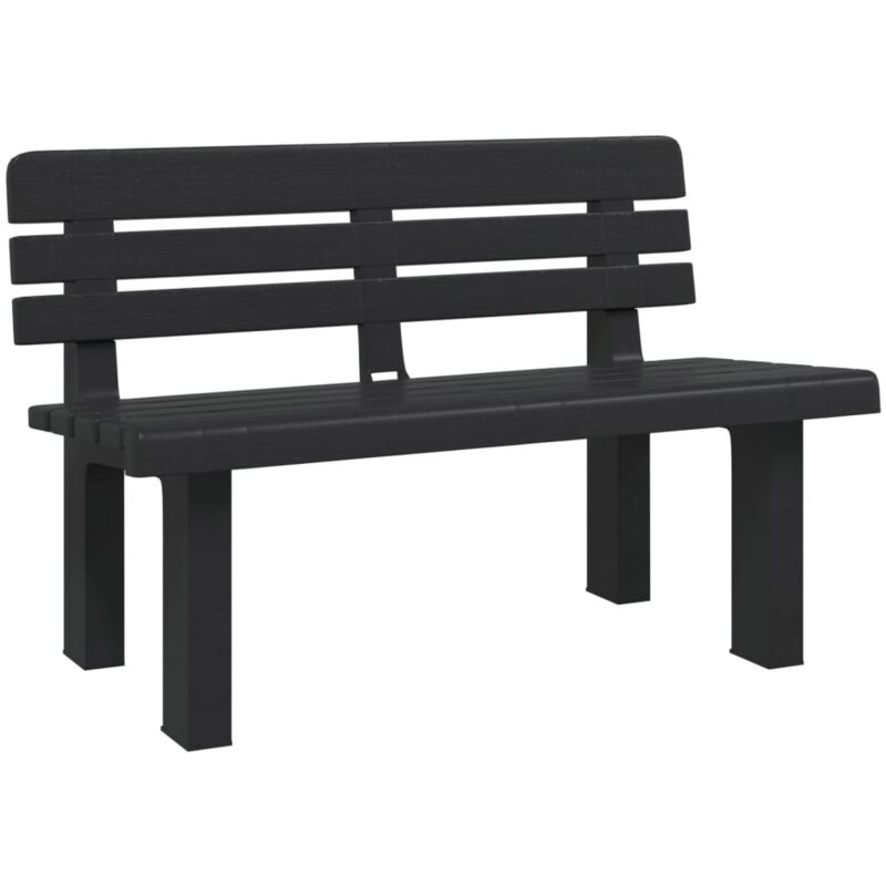 foto del prodotto vidaxl panchina da giardino antracite 110x52x71 cm in polipropilene