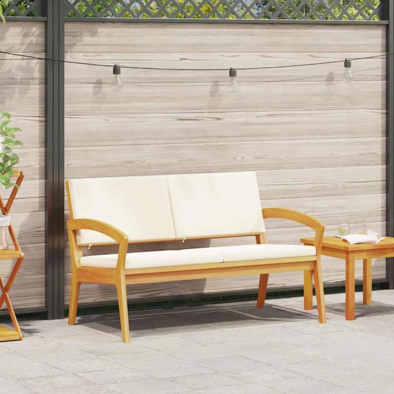 foto del prodotto vidaxl panchina da giardino con cuscini, 115x70x72 cm, in legno massello di acacia