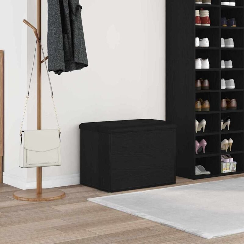 foto del prodotto vidaxl panchina da stoccaggio rovere nero 60x40x45 cm in legno ingegnerizzato