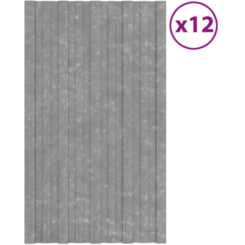 foto del prodotto vidaxl pannelli da tetto 12 pz in acciaio zincato argento 80x45 cm 521396