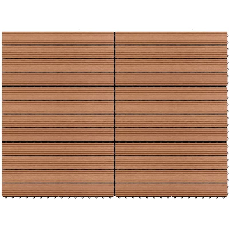 foto del prodotto vidaxl pannelli in legno wpc 6 pannelli per terrazze e balconi vari colori colore marrone