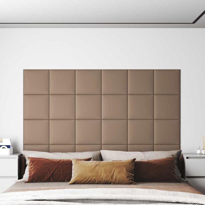foto del prodotto vidaxl pannelli murali 12 pz cappuccino 30x30 cm similpelle 1,08 m 