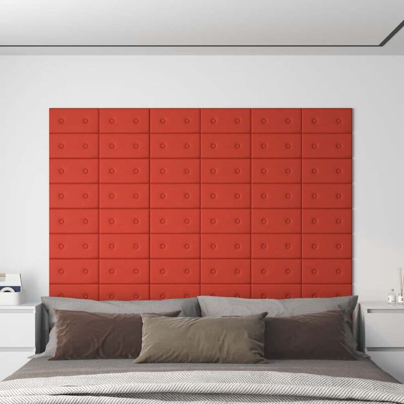 foto del prodotto vidaxl pannelli murali 12 pz rossi 30x15 cm in similpelle 0,54 m 