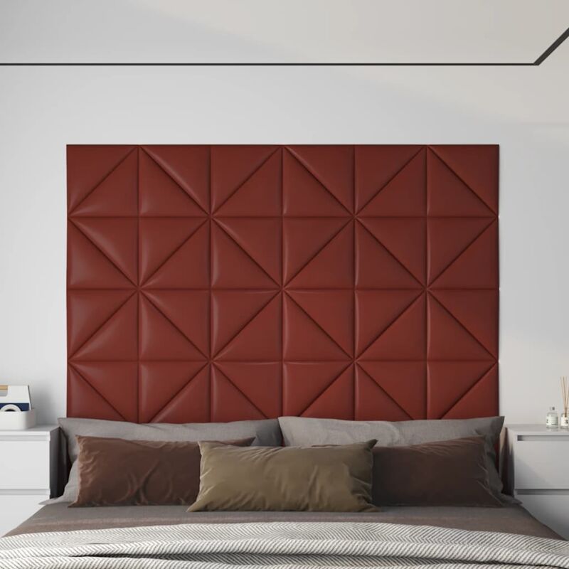 foto del prodotto vidaxl pannelli murali 12 pz rosso vino 30x30 cm in similpelle 0,54 m 