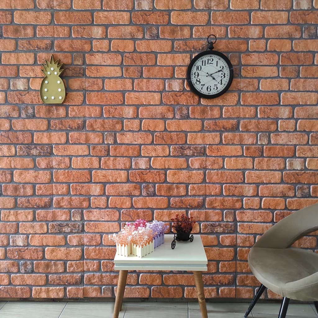 foto del prodotto vidaxl pannelli murali 3d con design a mattoni terracotta 10 pz eps