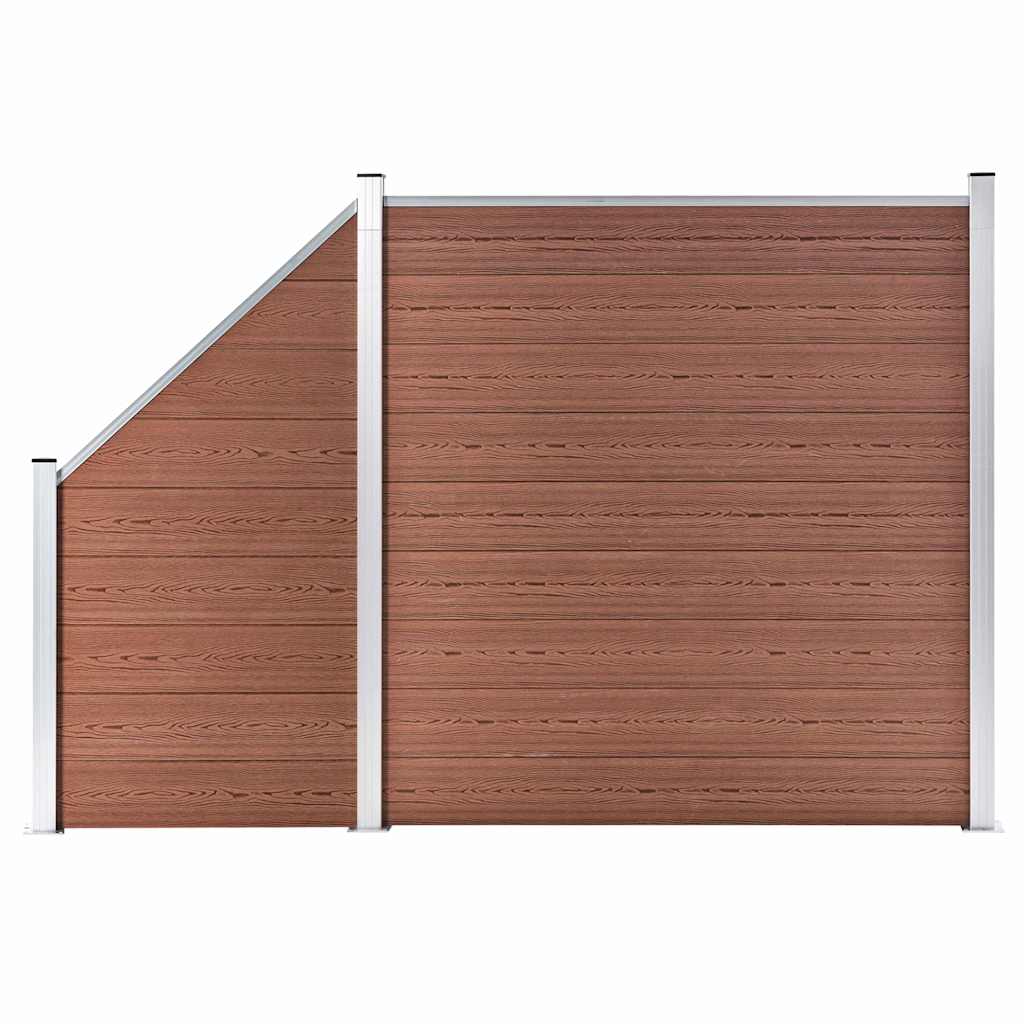 foto del prodotto vidaxl pannelli recinzione 1 quadrato 1 inclinato 273x186 cm marrone