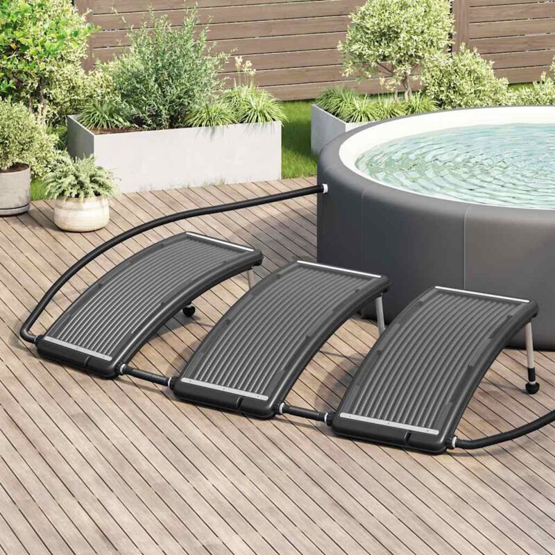 foto del prodotto vidaxl pannelli solari termici curvi per piscina 3 pz 110x65 cm