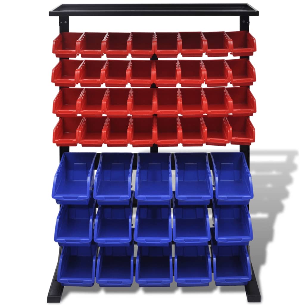 foto del prodotto vidaxl pannello a parete per attrezzi garage blu e rosso