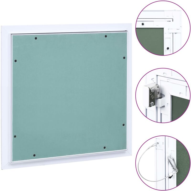 foto del prodotto vidaxl pannello di accesso telaio in alluminio e cartongesso 300x300mm
