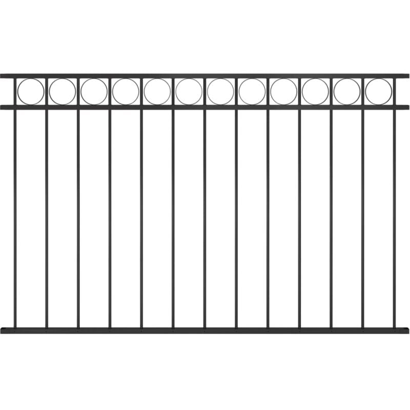 foto del prodotto vidaxl pannello di recinzione in acciaio resistente da giardino nero vari dimensioni dimensioni 1.7 x 1 m