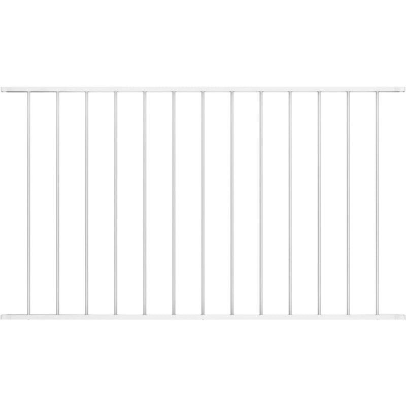 foto del prodotto vidaxl pannello di recinzione in acciaio verniciato a polvere 1,63x1 m bianco