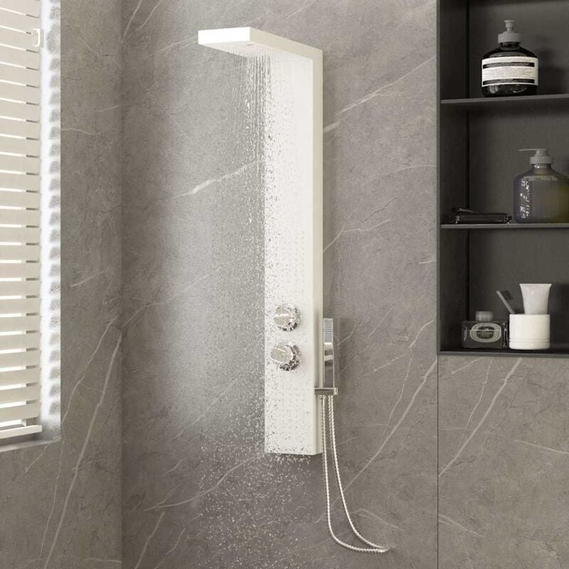 foto del prodotto vidaxl pannello doccia multifunzionale design elegante 15x47x114cm vari colori colore bianco