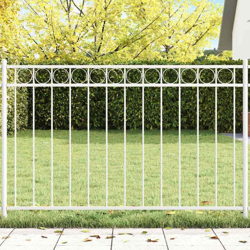 foto del prodotto vidaxl pannello fencing bianco 1,7x1 m in acciaio