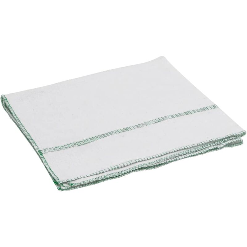 foto del prodotto vidaxl panni per la pulizia 10pz righe bianche e verdi 50x60 cm