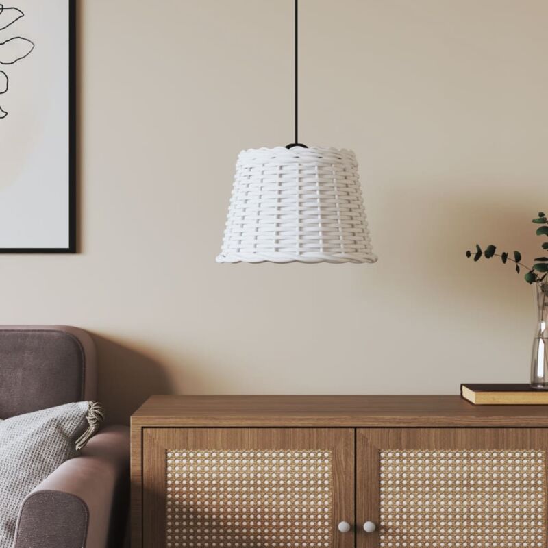 foto del prodotto vidaxl paralume da soffitto bianco 30x20 cm in vimini
