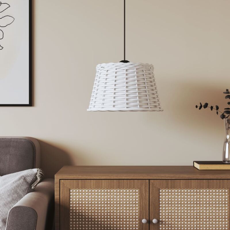 foto del prodotto vidaxl paralume da soffitto bianco 38x23 cm in vimini