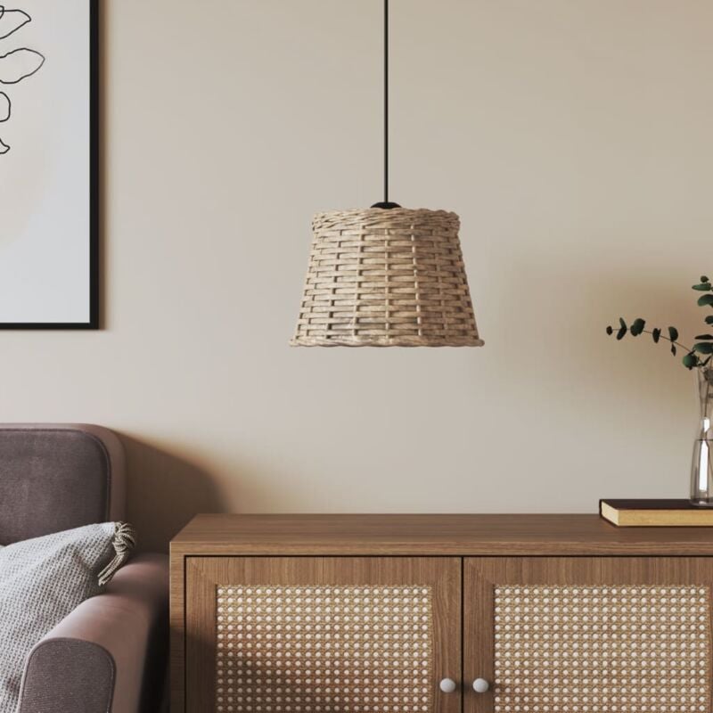 foto del prodotto vidaxl paralume da soffitto marrone 25x17 cm in vimini