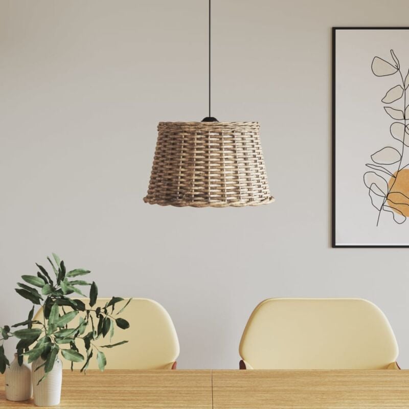 foto del prodotto vidaxl paralume da soffitto marrone 45x28 cm in vimini