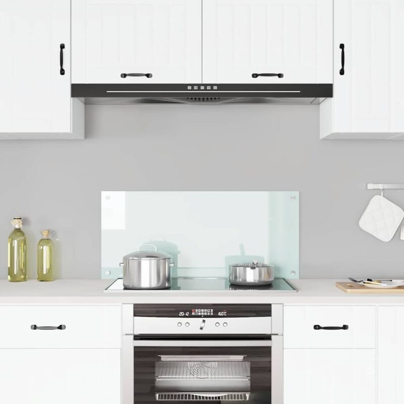 foto del prodotto vidaxl paraschizzi per cucina bianco in vetro temperato protezione affidabile vari dimensioni dimensioni 90 x 40 cm