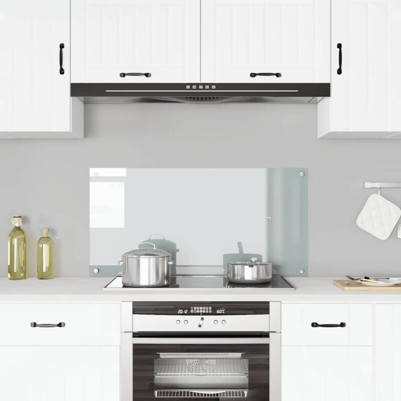 foto del prodotto vidaxl paraschizzi per cucina trasparente 100x50 cm in vetro temperato
