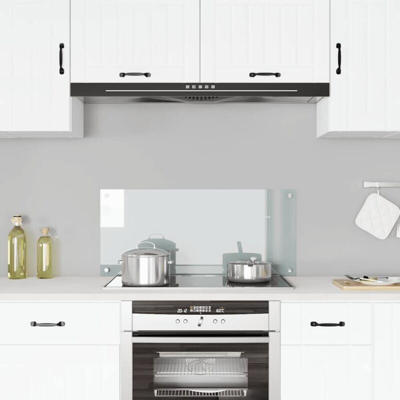 foto del prodotto vidaxl paraschizzi per cucina trasparente 90x40 cm in vetro temperato