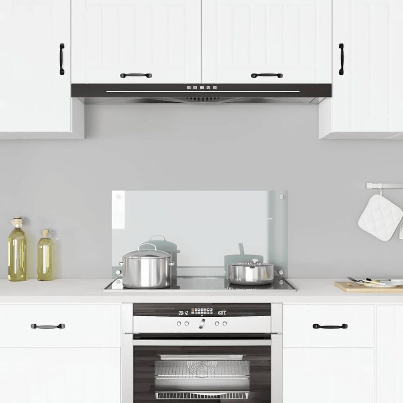 foto del prodotto vidaxl paraschizzi per cucina trasparente in vetro temperato alta protezione vari dimensioni dimensioni 80 x 40 cm