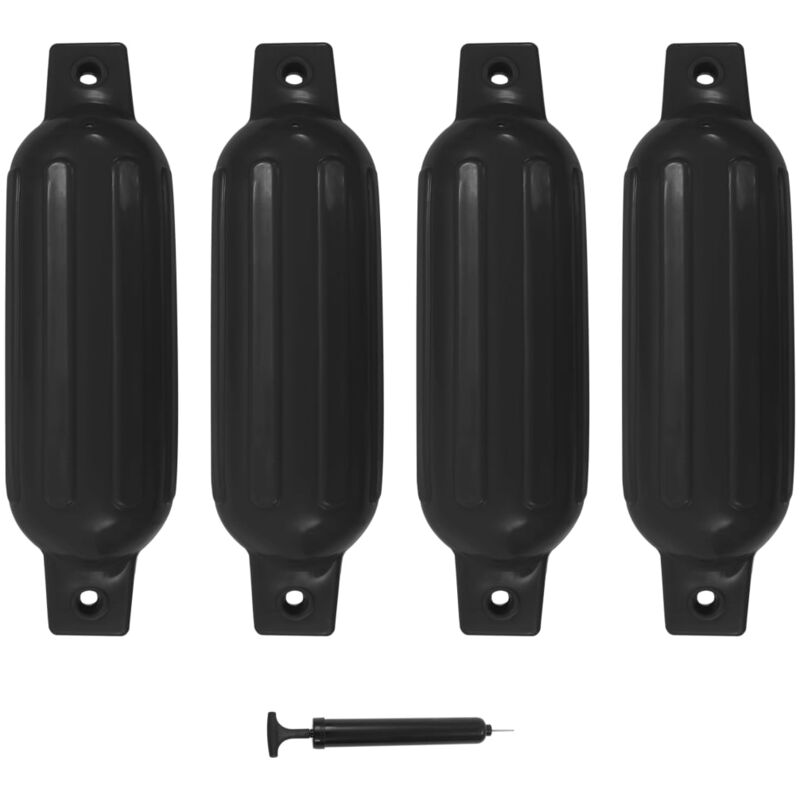 foto del prodotto vidaxl paraurti per gommone 4 pz neri 41x11,5 cm in pvc