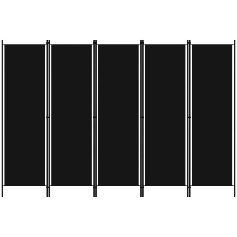 foto del prodotto vidaxl paravento a 5 pannelli nero 250x180 cm