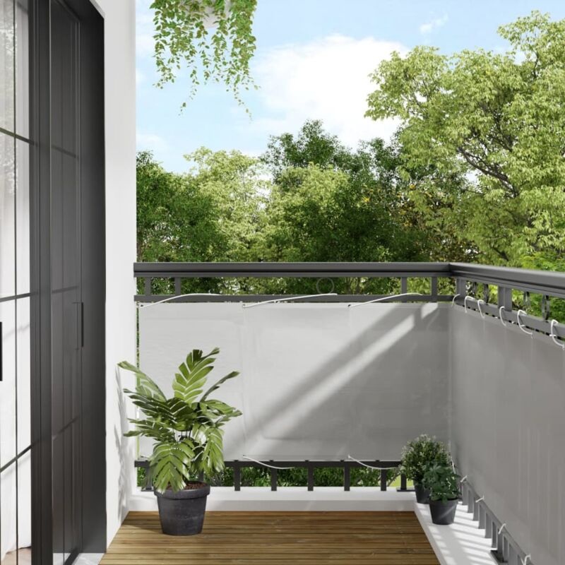 foto del prodotto vidaxl paravento balcone grigio chiaro 75x400cm 100 poliestere oxford