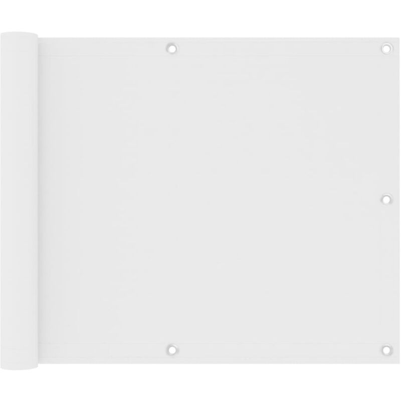 foto del prodotto vidaxl paravento da balcone 75x500 cm in tessuto oxford con corda 24m vari colori colore bianco