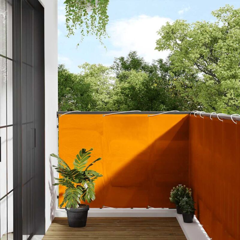 foto del prodotto vidaxl paravento da balcone arancione 120x800cm 100 poliestere oxford
