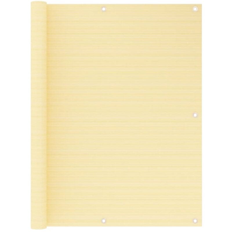 foto del prodotto vidaxl paravento da balcone beige 120x500 cm in hdpe