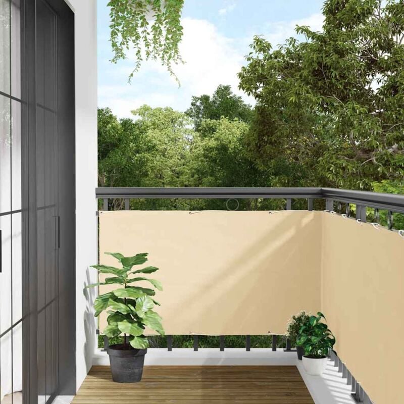 foto del prodotto vidaxl paravento da balcone crema 400x90 cm in pvc