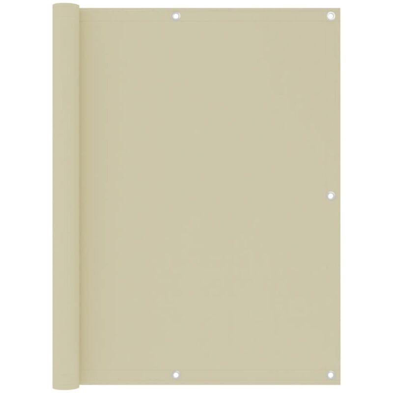 foto del prodotto vidaxl paravento da balcone crema in tessuto oxford con occhielli varie dimensioni dimensioni 120x600 cm