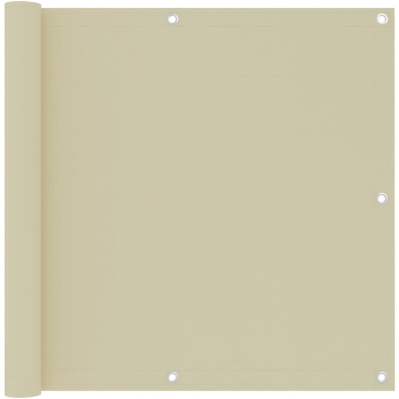 foto del prodotto vidaxl paravento da balcone crema in tessuto oxford con occhielli varie dimensioni dimensioni 90x500 cm