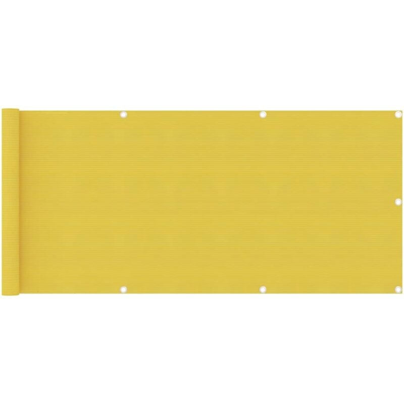 foto del prodotto vidaxl paravento da balcone giallo 75x400 cm in hdpe