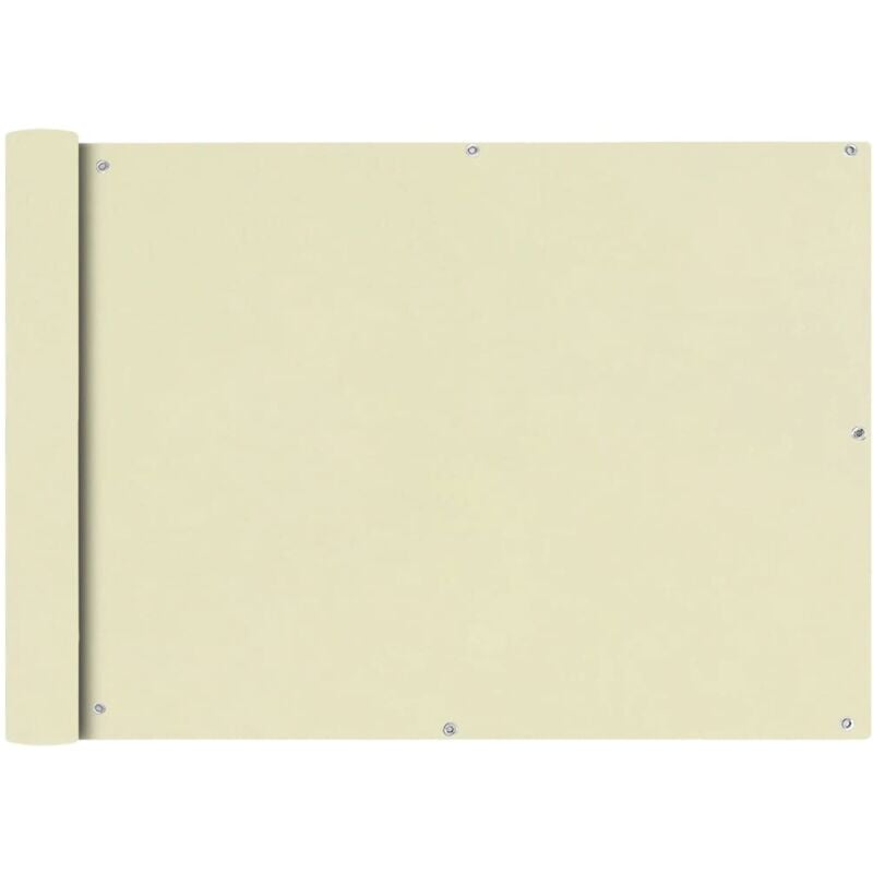 foto del prodotto vidaxl paravento da balcone in tessuto oxford 75x400 cm crema