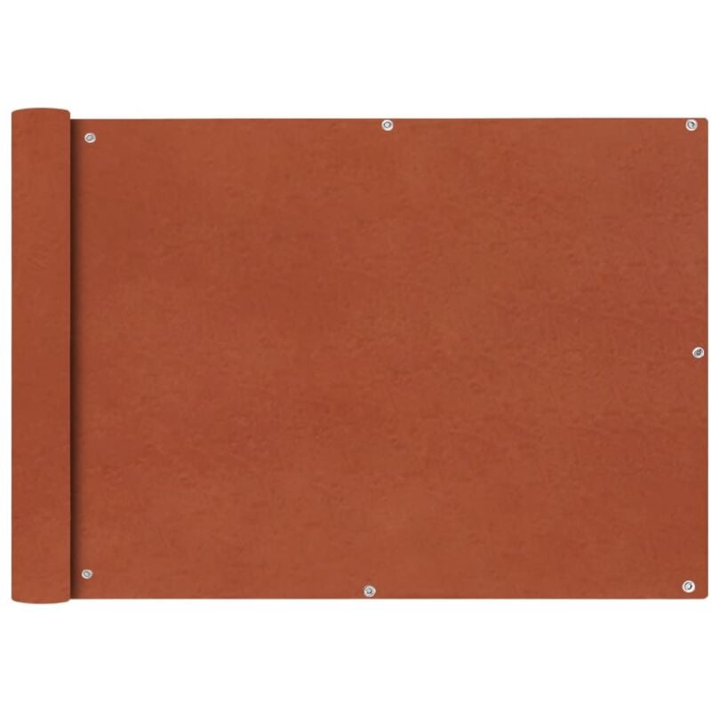 foto del prodotto vidaxl paravento da balcone in tessuto oxford 75x400 cm terracotta