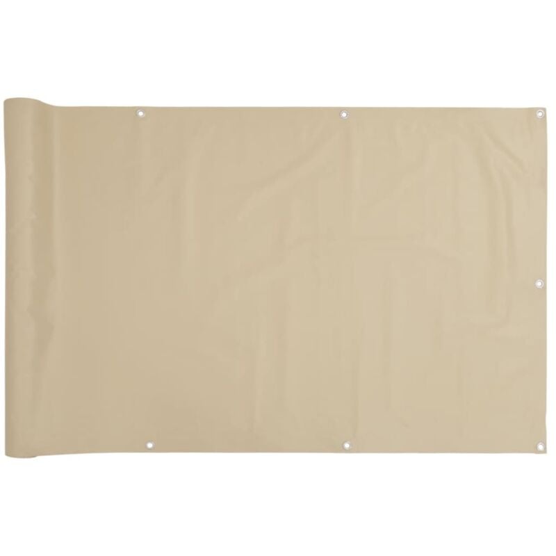 foto del prodotto vidaxl paravento da balcone in tessuto oxford 90x400 cm beige