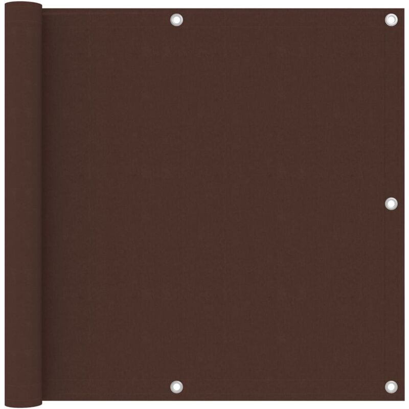 foto del prodotto vidaxl paravento da balcone marrone in tessuto oxford con corda varie dimensioni dimensioni 90x600 cm