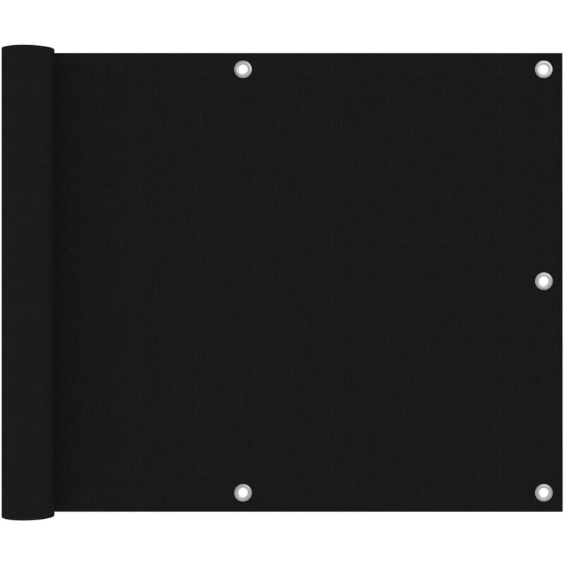 foto del prodotto vidaxl paravento da balcone nero 75x500 cm in tessuto oxford