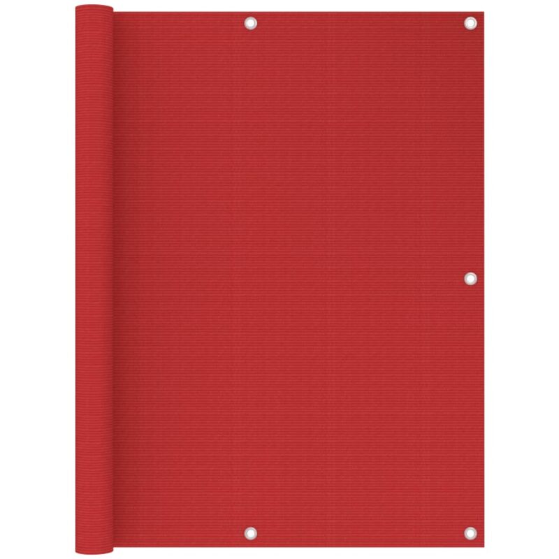 foto del prodotto vidaxl paravento da balcone rosso 120x300 cm in hdpe