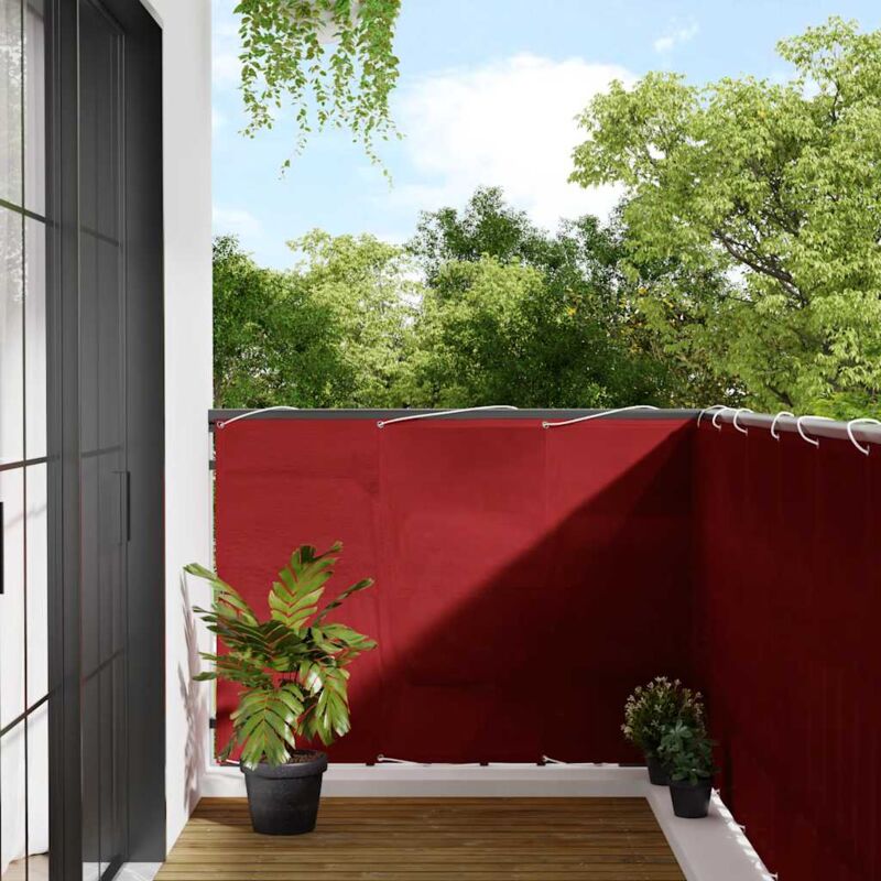 foto del prodotto vidaxl paravento da balcone rosso 120x800 cm 100 poliestere oxford
