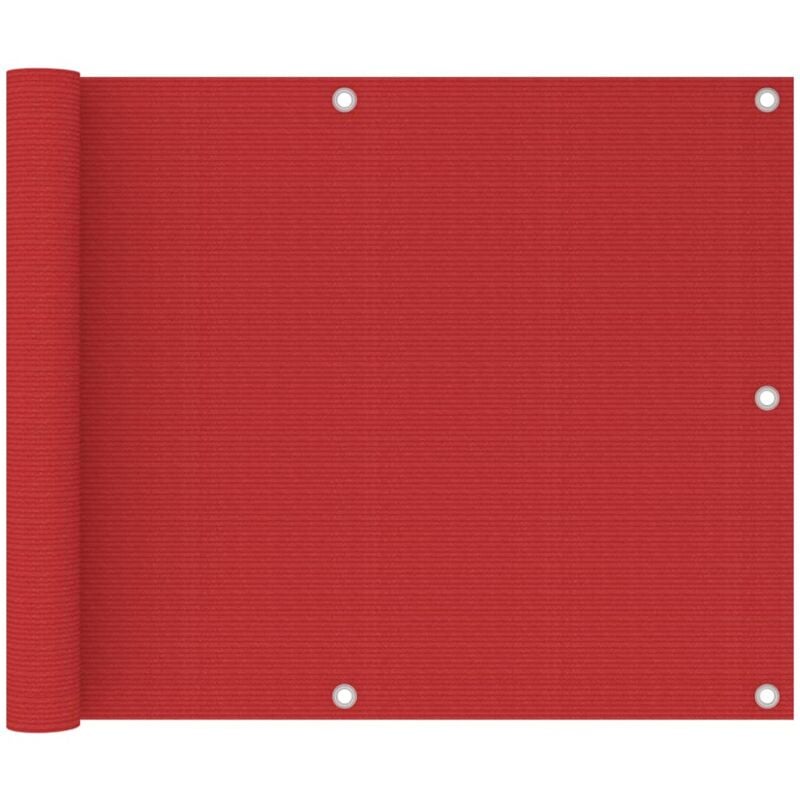 foto del prodotto vidaxl paravento da balcone rosso 75x600 cm in hdpe
