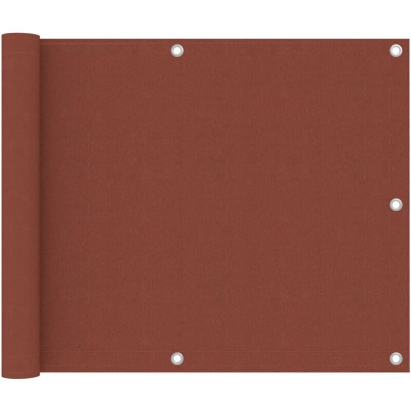 foto del prodotto vidaxl paravento da balcone terracotta 75x300 cm tessuto oxford