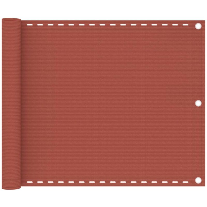 foto del prodotto vidaxl paravento da balcone terracotta 75x600 cm in hdpe