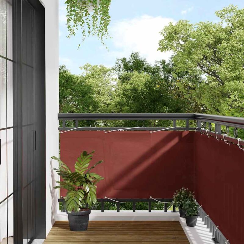 foto del prodotto vidaxl paravento da balcone terracotta 75x800cm 100 poliestere oxford